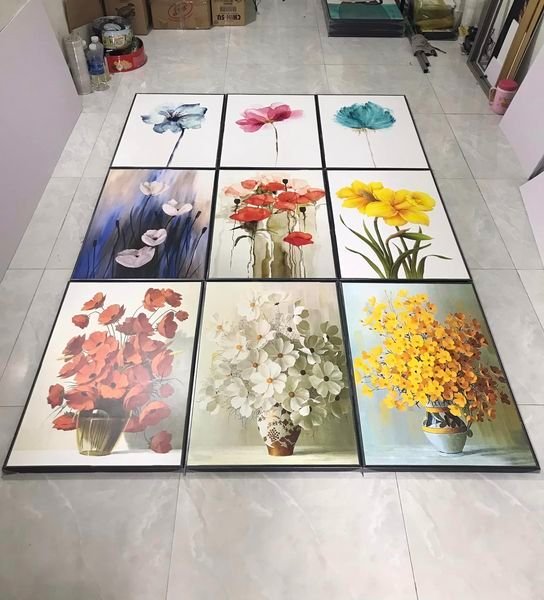 Tranh Canvas Treo Phòng Khách - Tranh Hoa Sen