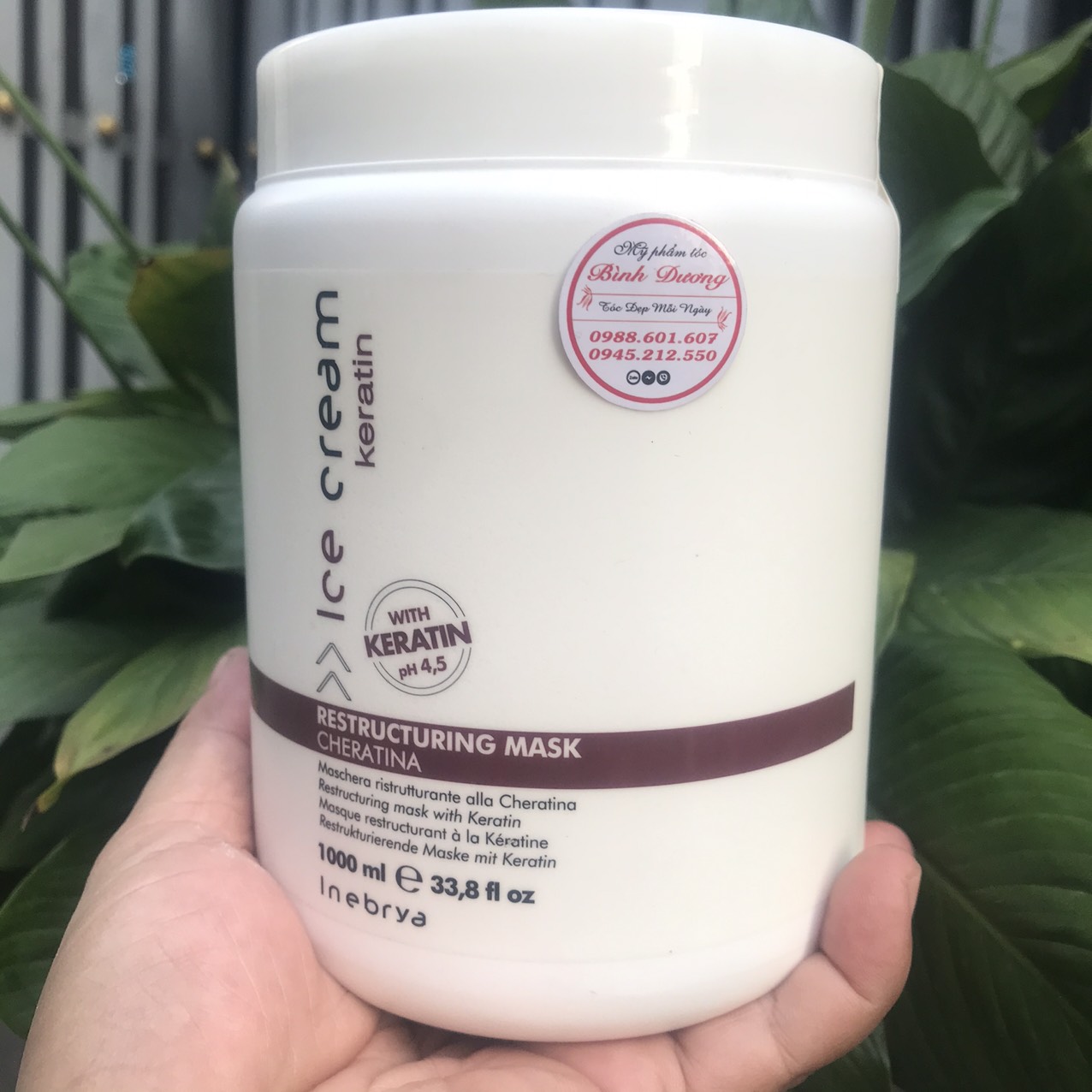 Hấp dầu phục hồi dành cho tóc yếu Keratin Inebrya Restructuring Mask 1000ml