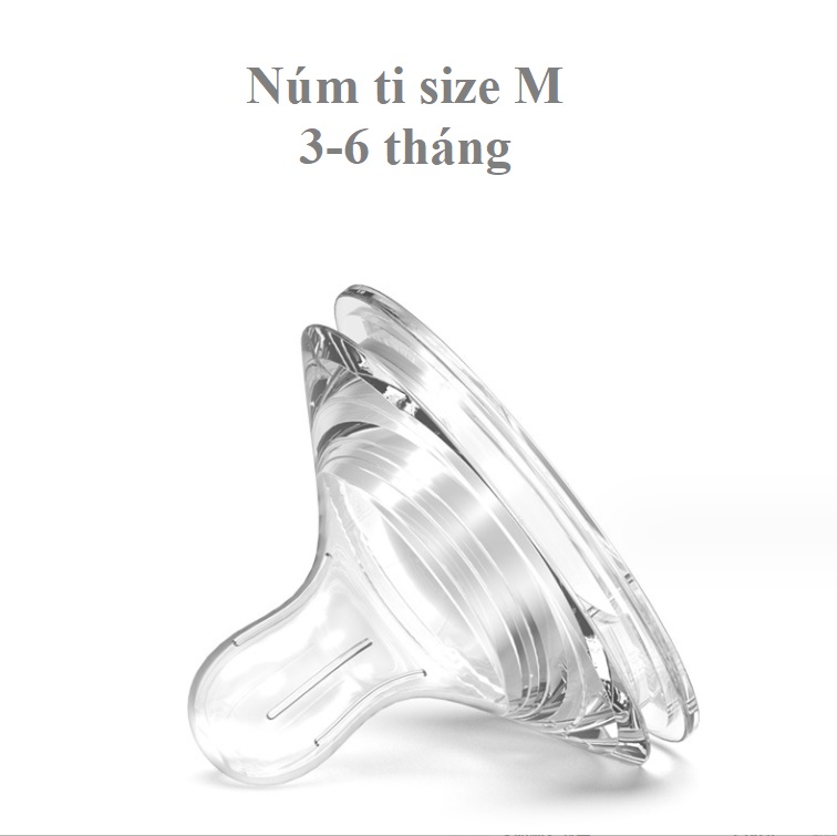 Núm ti rời bình sữa thuỷ tinh peanuts