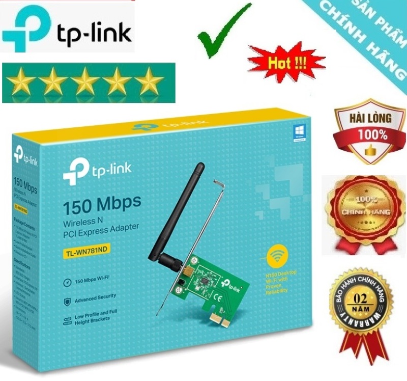 Card mạng thu WiFi TPLink TL-WN781ND PCI-E 150Mbps