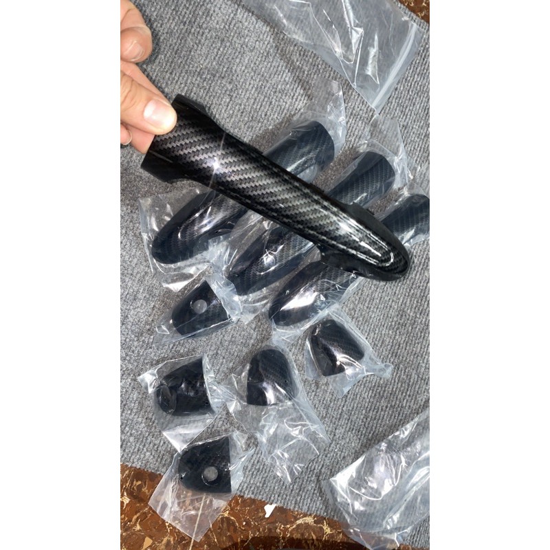 Vios 2019-2023 ốp xe carbon fiber: tay cửa, hõm , gương , nắp xăng