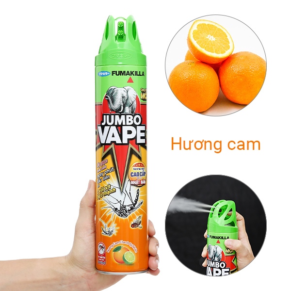Xịt Muỗi JUMBO Hương Cam Chanh 600ml