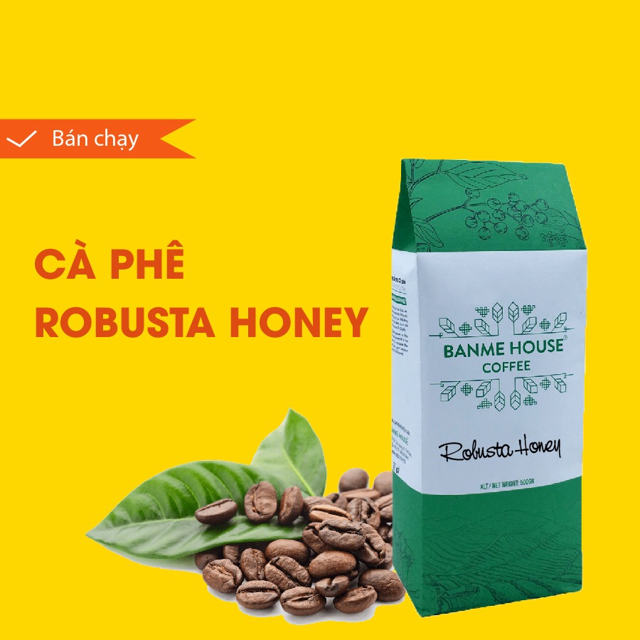 [HCM]500GR Cà phê Nguyên chất Robusta Red Honey
