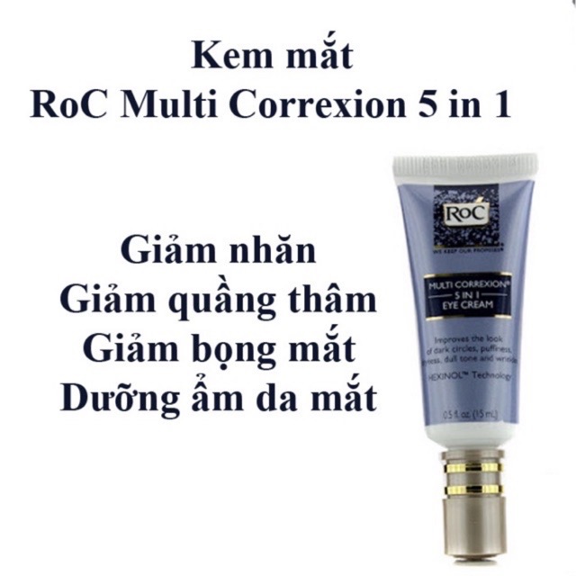 [HCM]Kem dưỡng mắt Roc Multi Correxion 5 in 1 Eye Cream 15ml