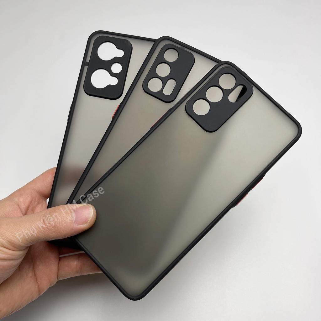 Ốp Lưng Realme V15 / Realme GT / GT Neo / GT Neo 2 / GT Neo 2T / Realme Q3 Pro, Lưng Nhám, Viền Màu, Bảo Bệ Camera