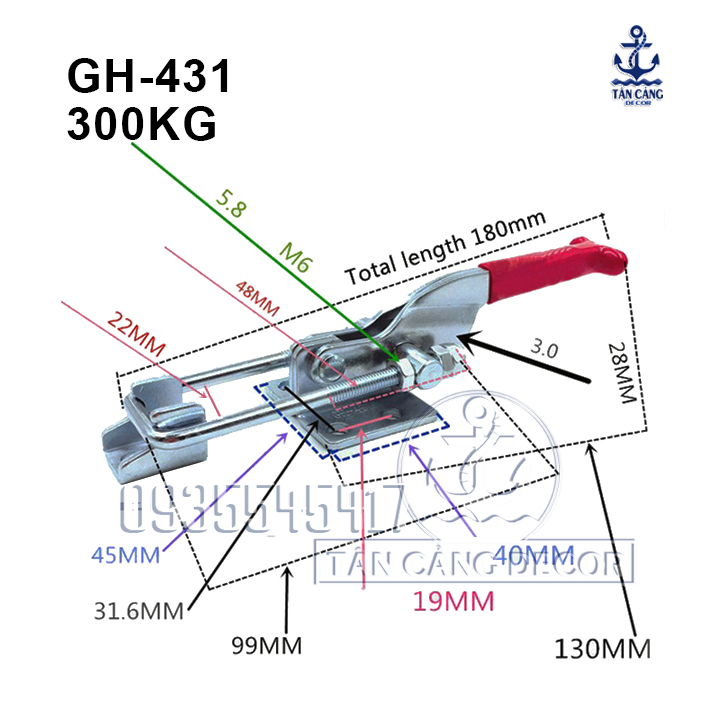 Sập kéo nhanh size lớn 17cm