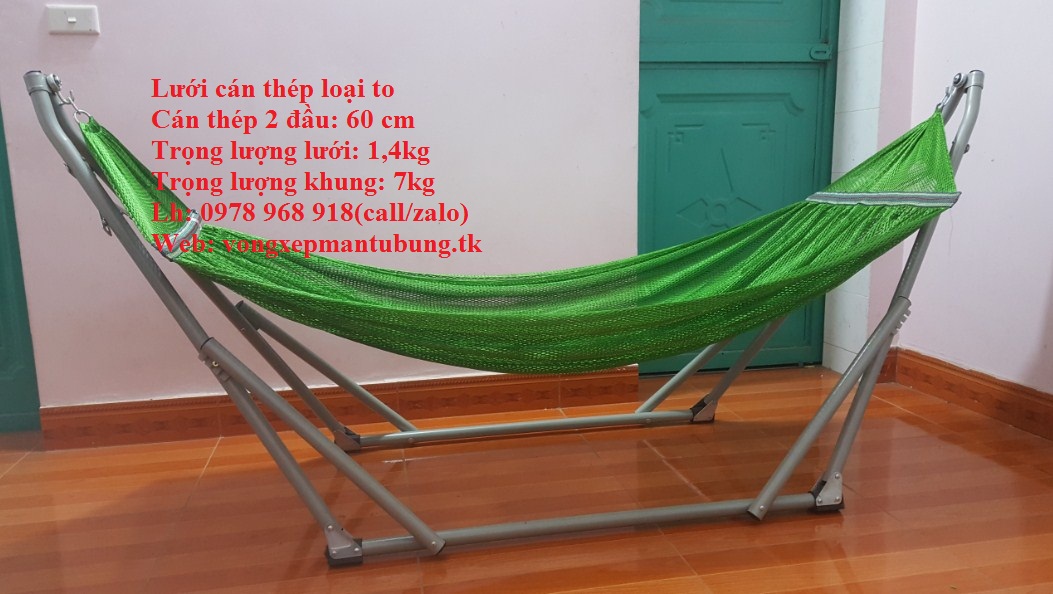 Võng Xếp Sài Gòn Võng Phi 32 (Size Lớn Tặng lưới 1.4kg )