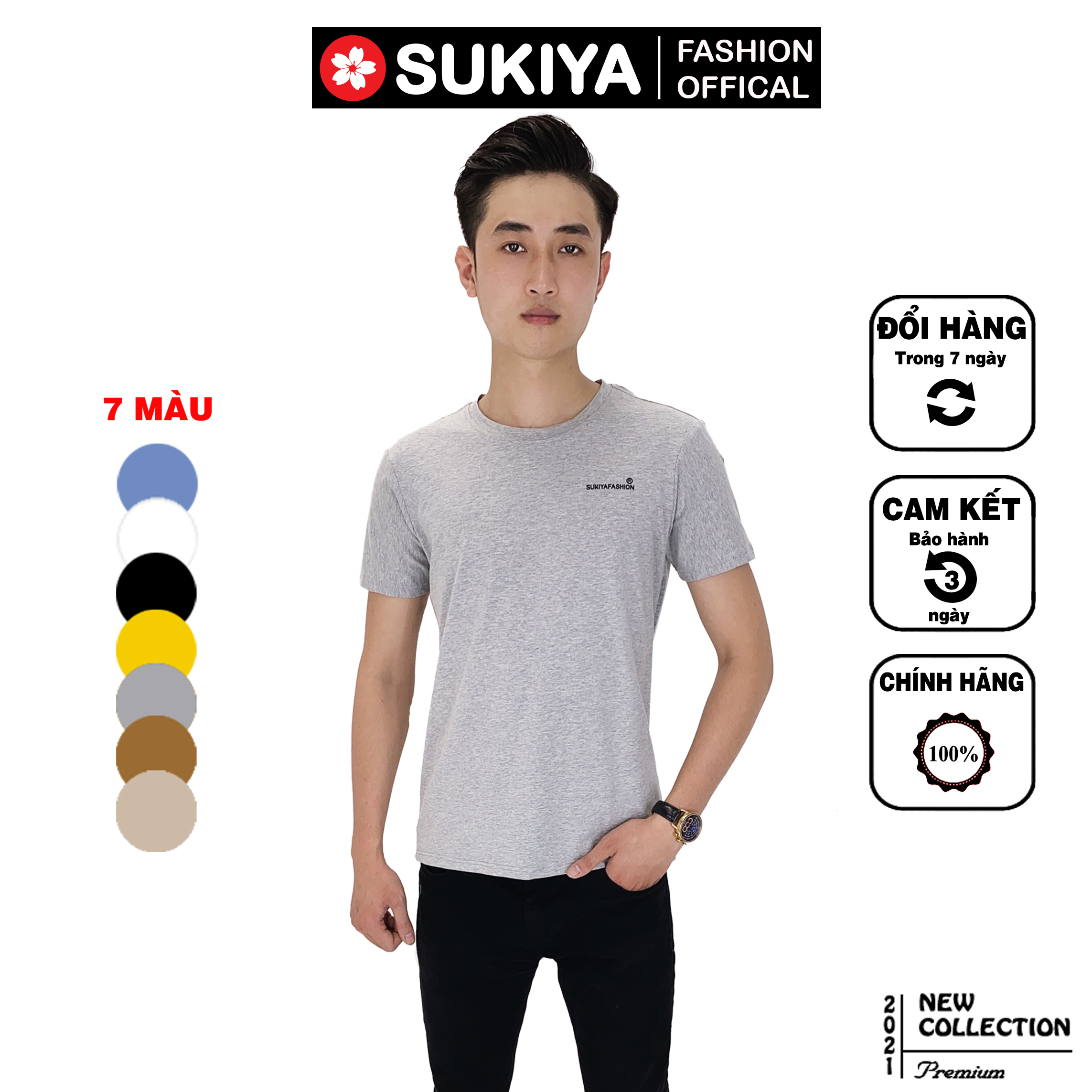 Áo thun nam chất thun co dãn 4 chiều sukiyafashion