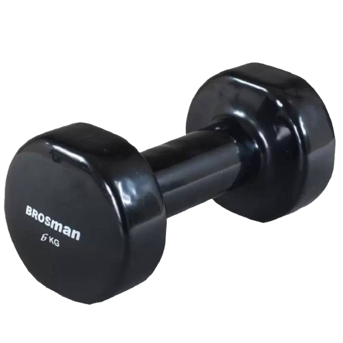 Tạ tay 6kg Brosman nhập khẩu (Bộ 2 cái tạ sắt 6kg màu đen)
