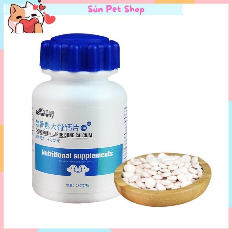 Vitamin cho chó mèo Borammy bổ sung Nguyên tố vi lượng, Canxi, Men tiêu hóa, Giải độc cho thú cưng