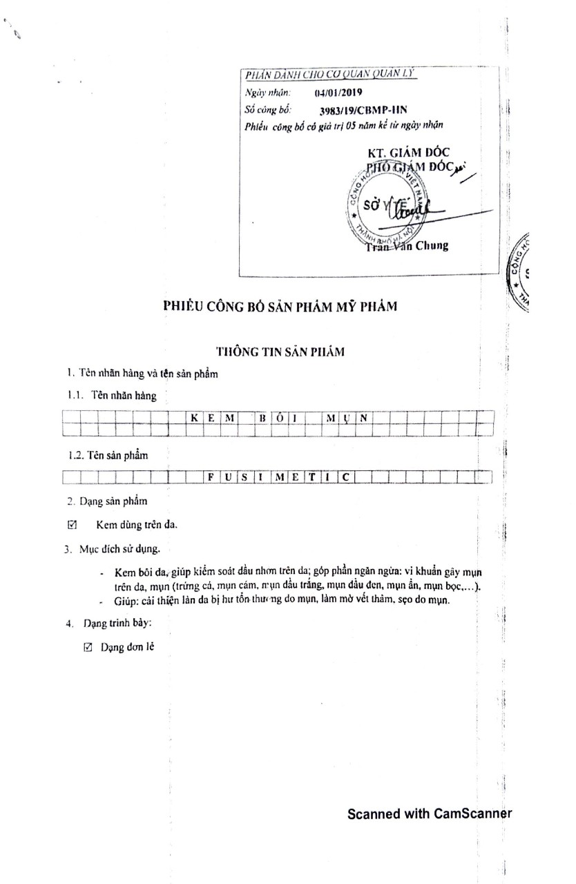 Kem trị mụn Fusimetic