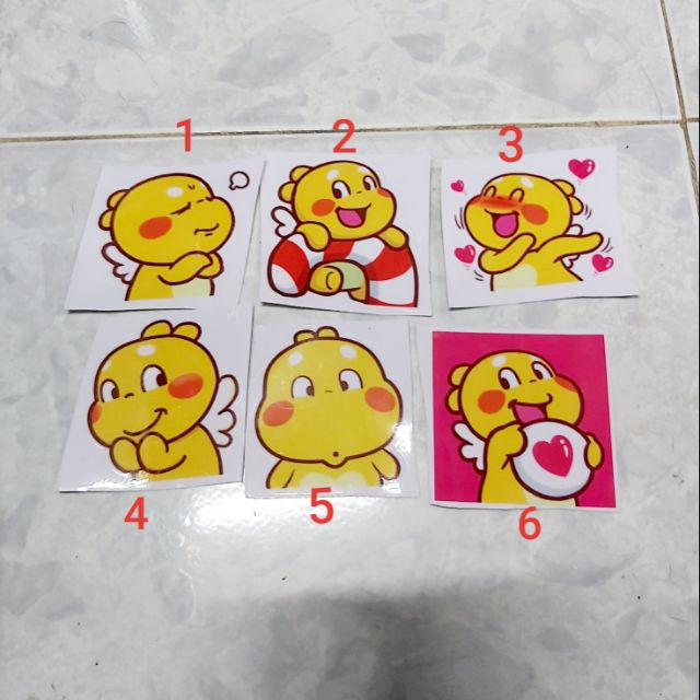 Combo 1 Tem Sticker Khủng Long 2 Cute Giá Rẻ