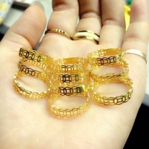 nhẫn kim tiền vàng tây 10k