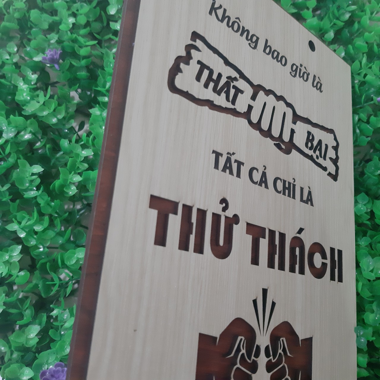 Tranh Gỗ treo tường, trang trí phòng tạo động lực Sunha 20x27cm