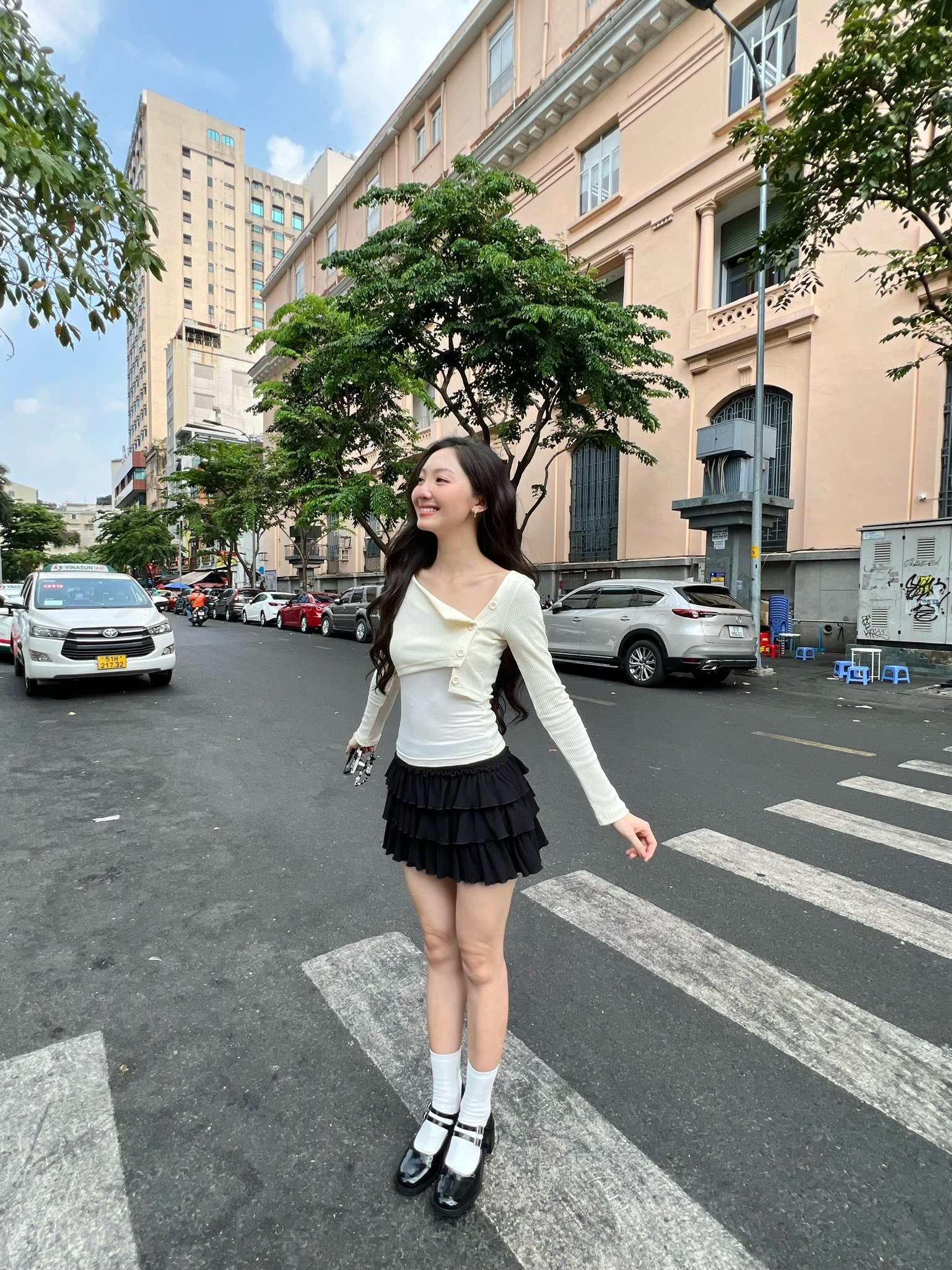 MÌ - ÁO KIỂU TAY DÀI - IBI TOP