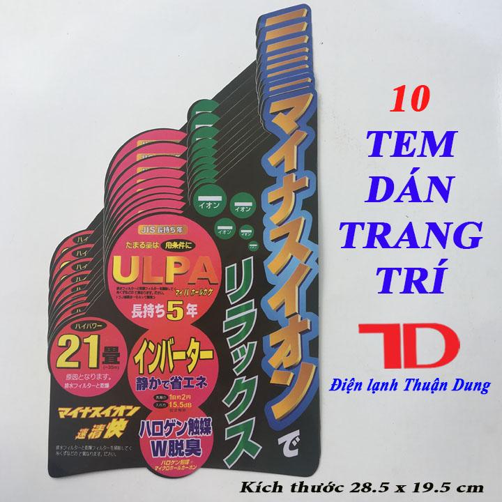 Combo 10 tem dán trang trí hàng nội địa nhật