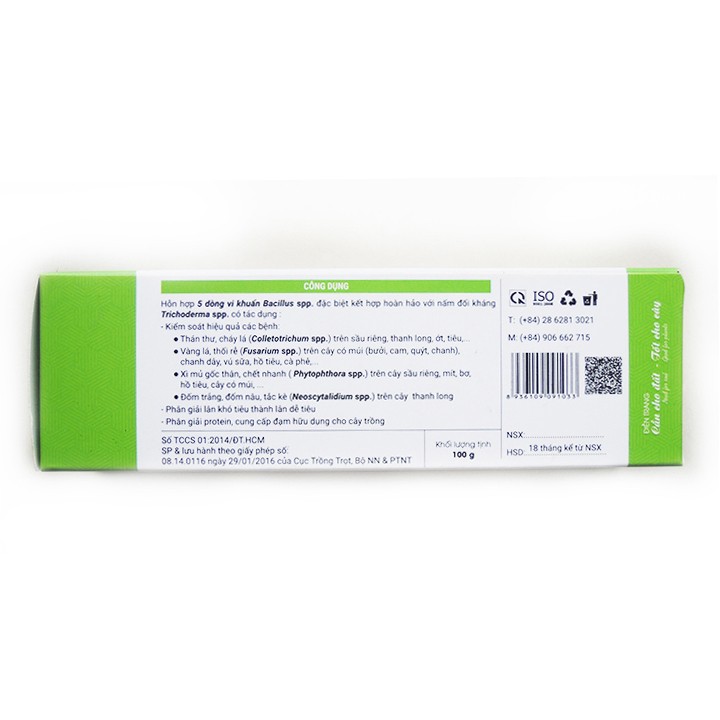 CHẾ PHẨM SINH HỌC TRICHODERMA BACILLUS TRICHO-5B 50GR ChacNguyenshop