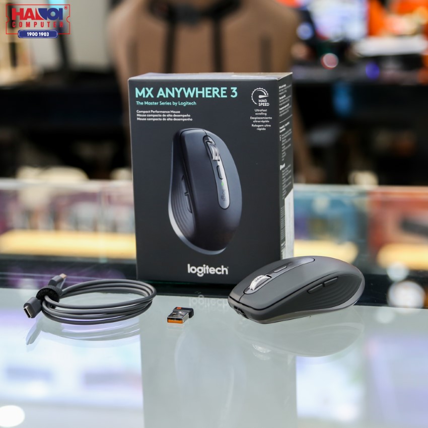 Chuột không dây bluetooth Logitech MX Anywhere 3 Đen