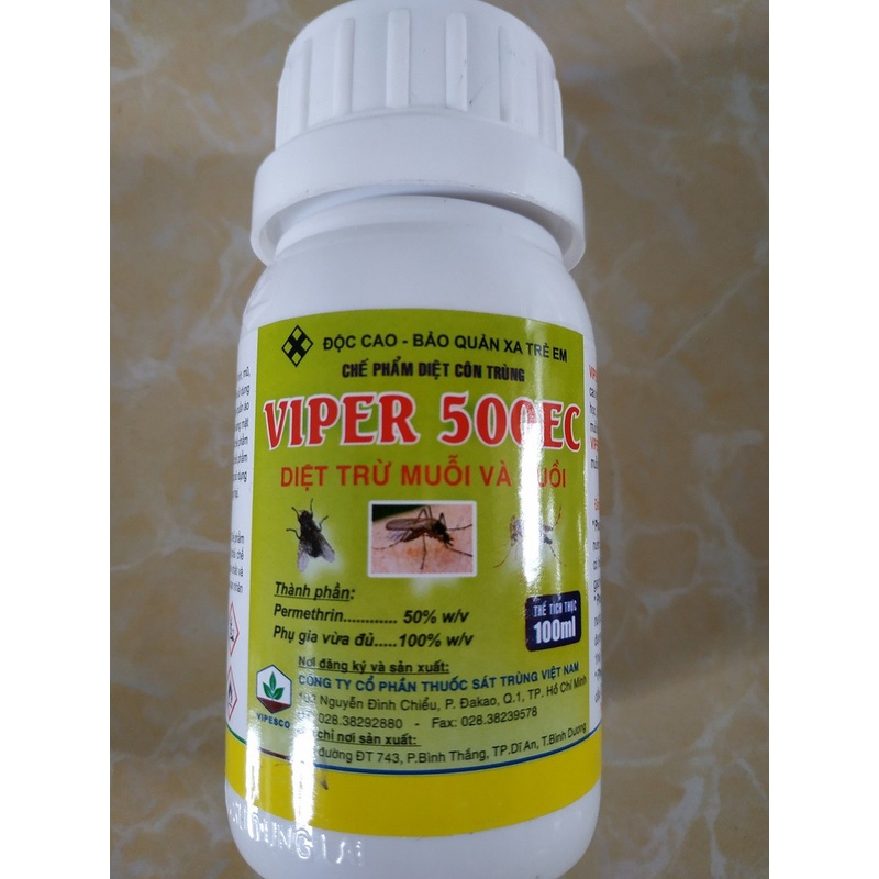 Viper 100ml Thuốc diệt trừ ruồi muỗi kiến côn trùng bọ xít rận rệp