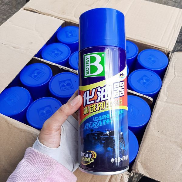 Botny- chai xịt vệ sinh bình xăng con (chế hòa khí) botny 450g, nâng cao hiệu suất động cơ, giảm tiêu hao nhiên liệu