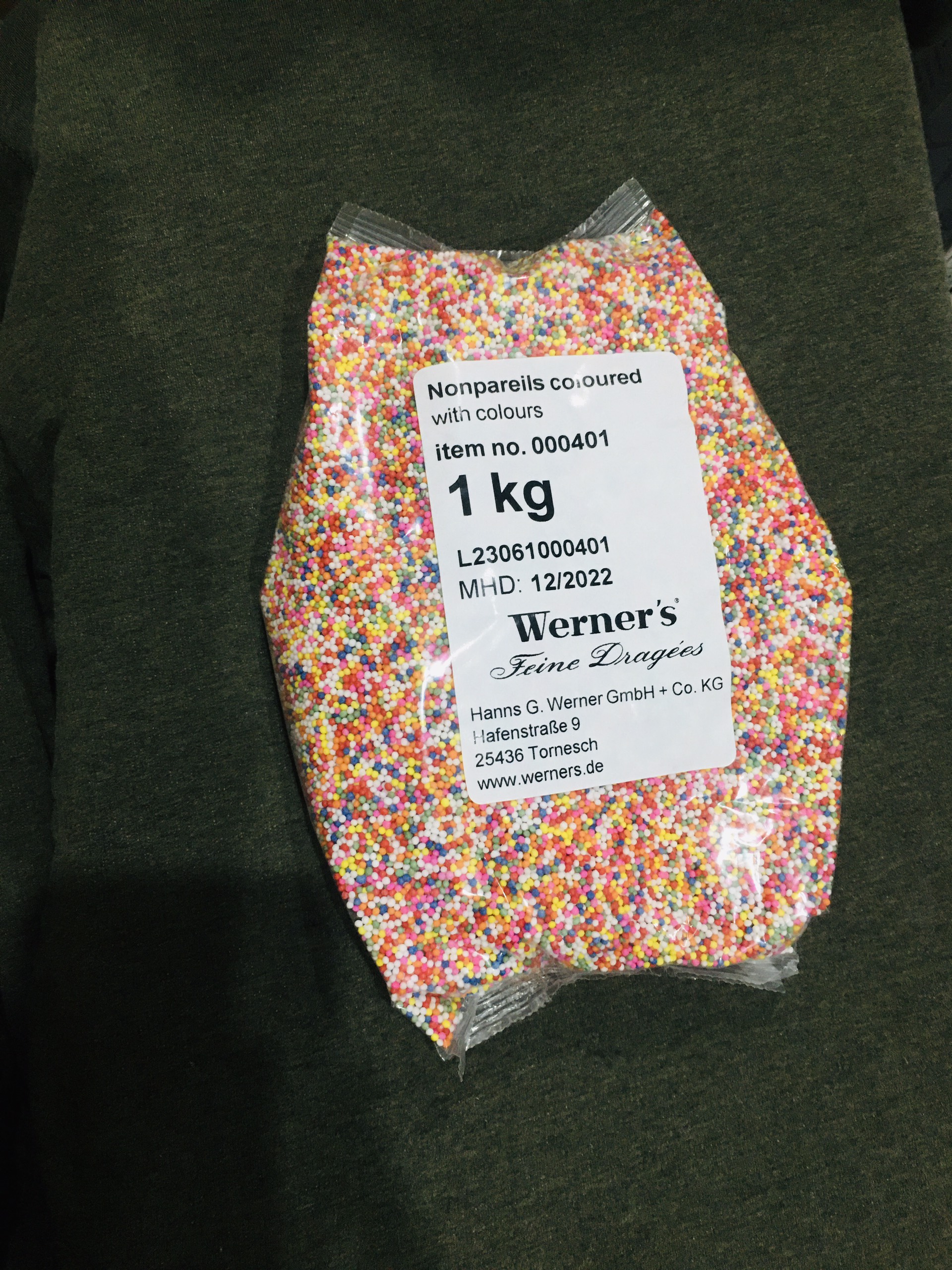 Cốm màu hạt đường werner's 100gr