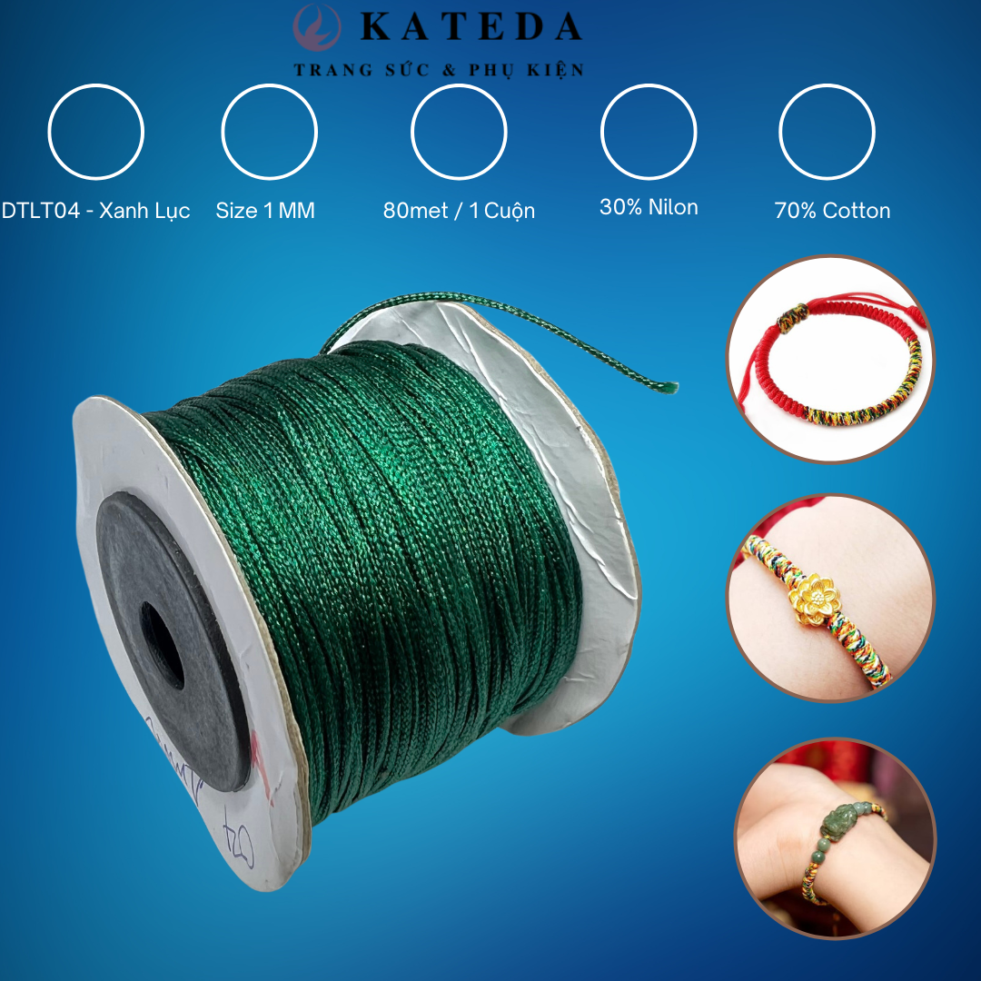 [HCM]Dây nilon thắt vòng loại tốt cuộn 1mm và 0.8mm (Qúy khách vui lòng xem kĩ mô tả để chọn màu và size)
