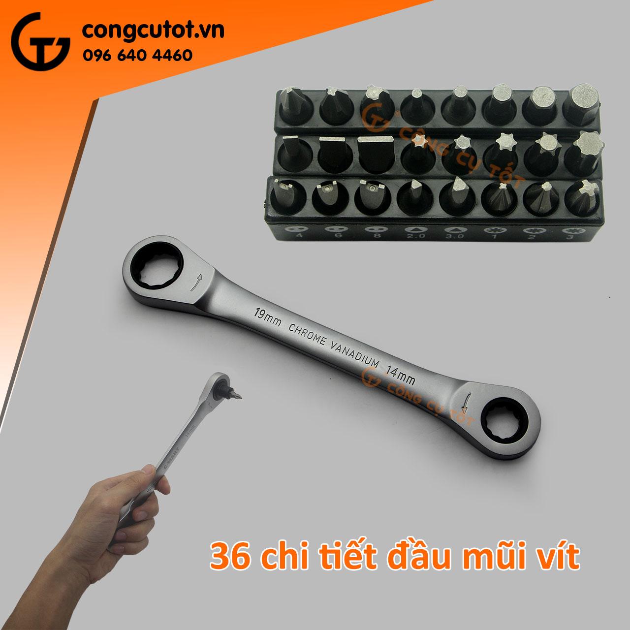 Bộ cờ lê tự động 36 chi tiết C-Mart K0029-A
