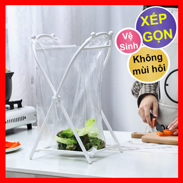 Trash bag hanger,Folding Garbage Bag Frame Holder Portable Fold Up Trash Can Stand for Camping Suitable in Bedroom, Kitchen, Camping Indoor and Outdoor