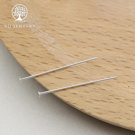 Combo 2 đinh bạc đầu dẹp chữ t - nq jewelry