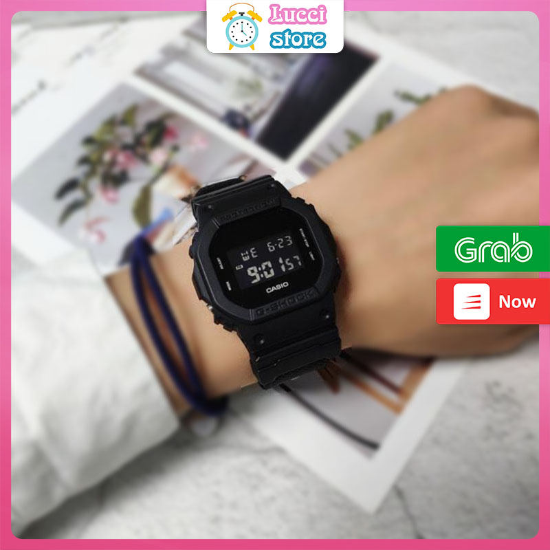 Đồng hồ casio gshock DW5600, đồng hồ nam nữ mặt vuông dây nhựa chính hãng