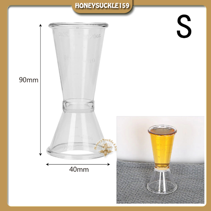 Cốc đong nhựa jigger 2 đầu định lượng pha chế