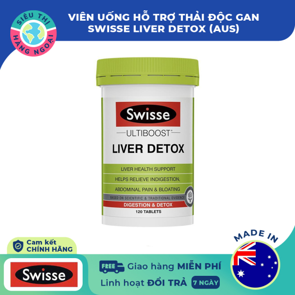 [HCM]Viên uống hỗ trợ thải độc Gan Swisse Liver Detox Date2024[Chiết xuất tự nhiên giúp thanh lọc giải độc gan] Xuất xứ Swisse Australia (được bán bởi Siêu Thị Hàng Ngoại)