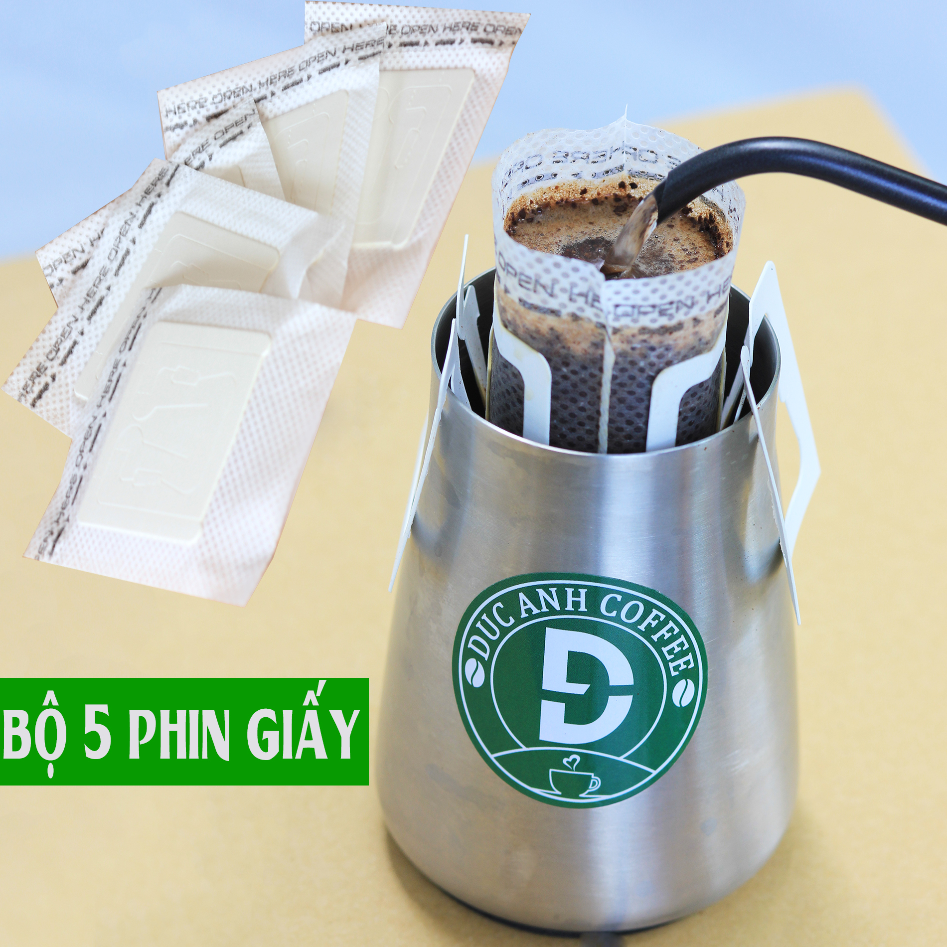 Combo 5 cái phin giấy pha cà phê tiện lợi - công ty Cà phê Đức Anh