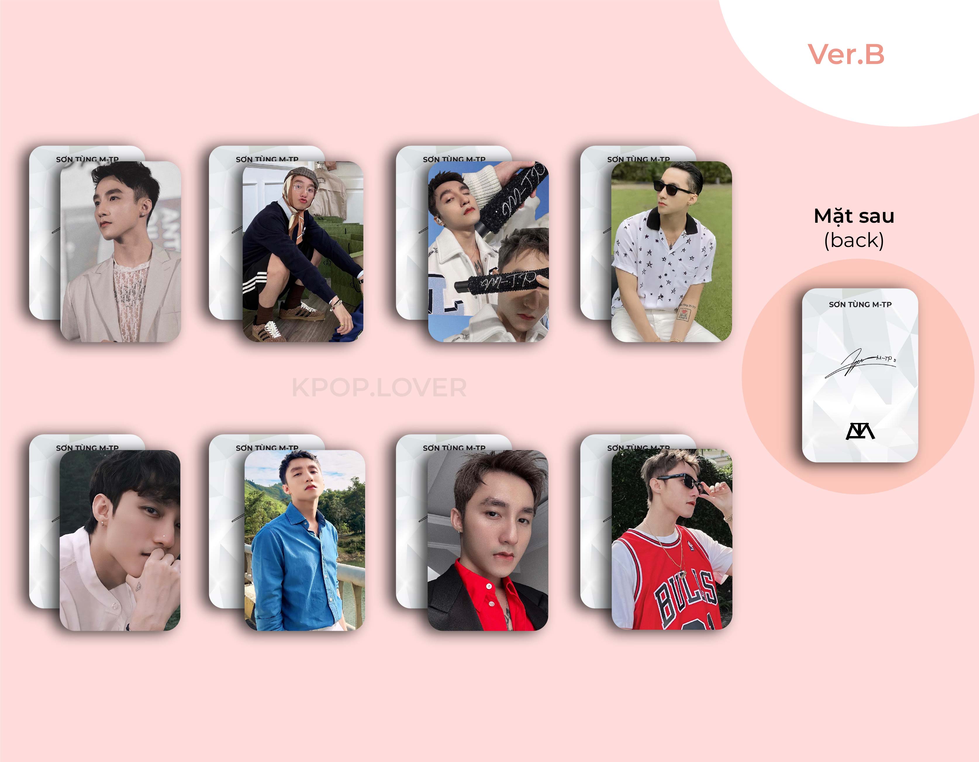 Set 8 card bo góc sơn tùng mtp