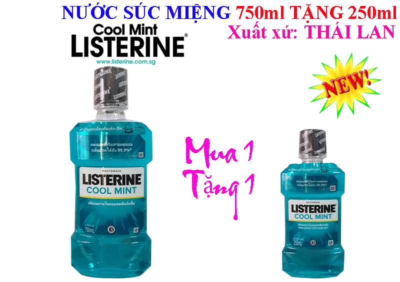 COMBO 2 CHAI NƯỚC SÚC MIỆNG (750ml tặng 250ml)