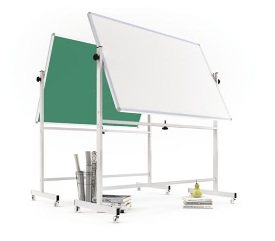 [HCM]Bảng di động 2 mặt xoay từ trắng viết bút lông và ghim KT: 100 x 120cm