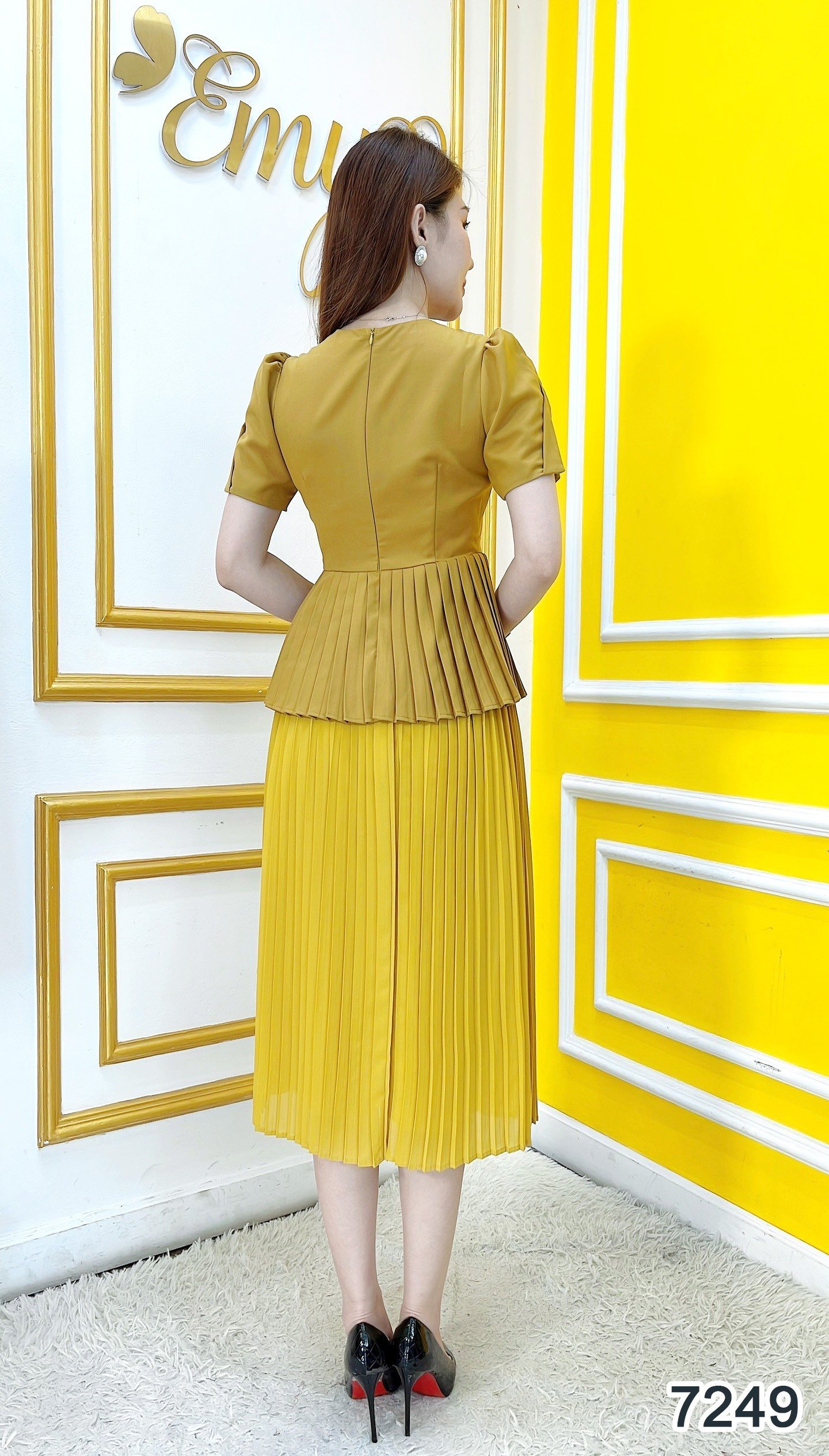 Sét Áo Chân Váy EMY EM7249 Peplum