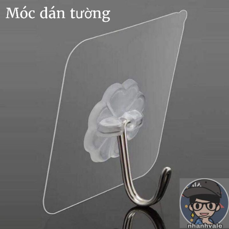 [Combo 10 cái] Móc dán tường chịu lực trong suốt