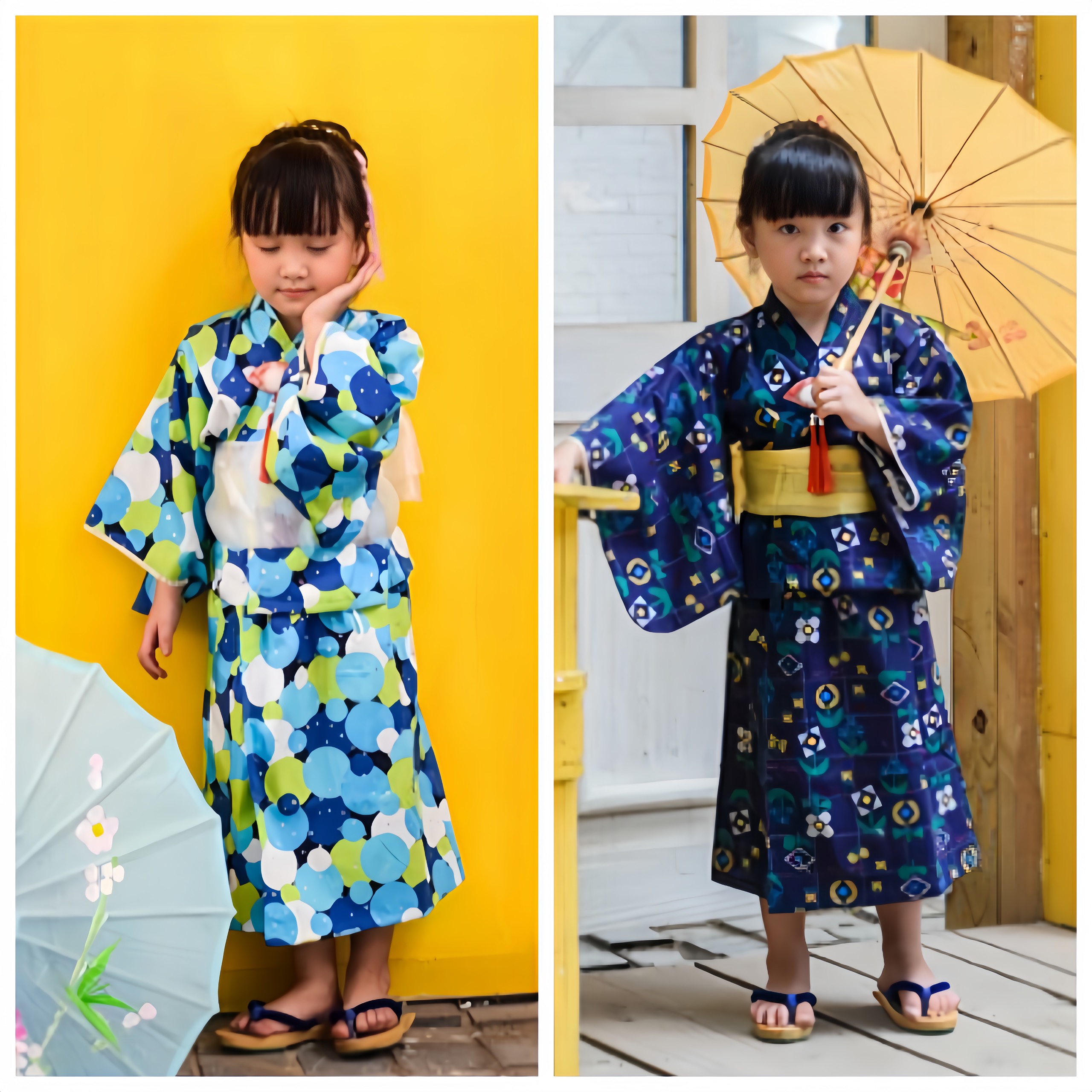 (PiPo) Kimono Cách Tân Cho Trẻ Em Phong Cách Nhật Bản