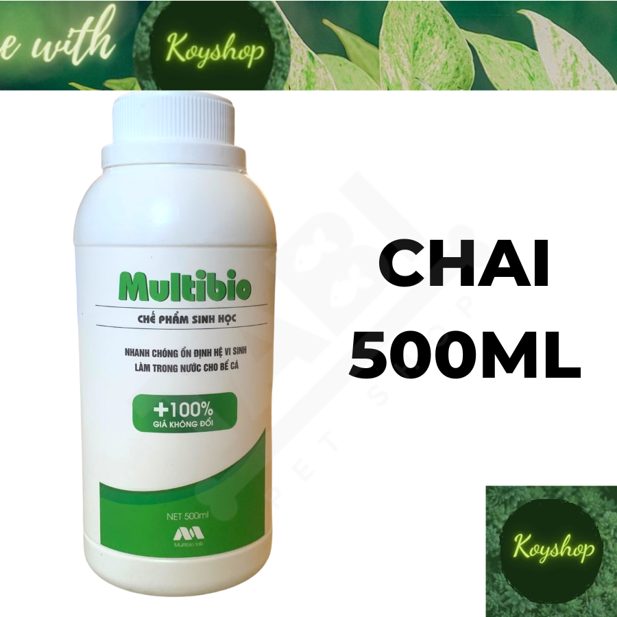 Chế phẩm sinh học multibio tạo hệ vi sinh, làm trong nước cho hồ cá, bể cá