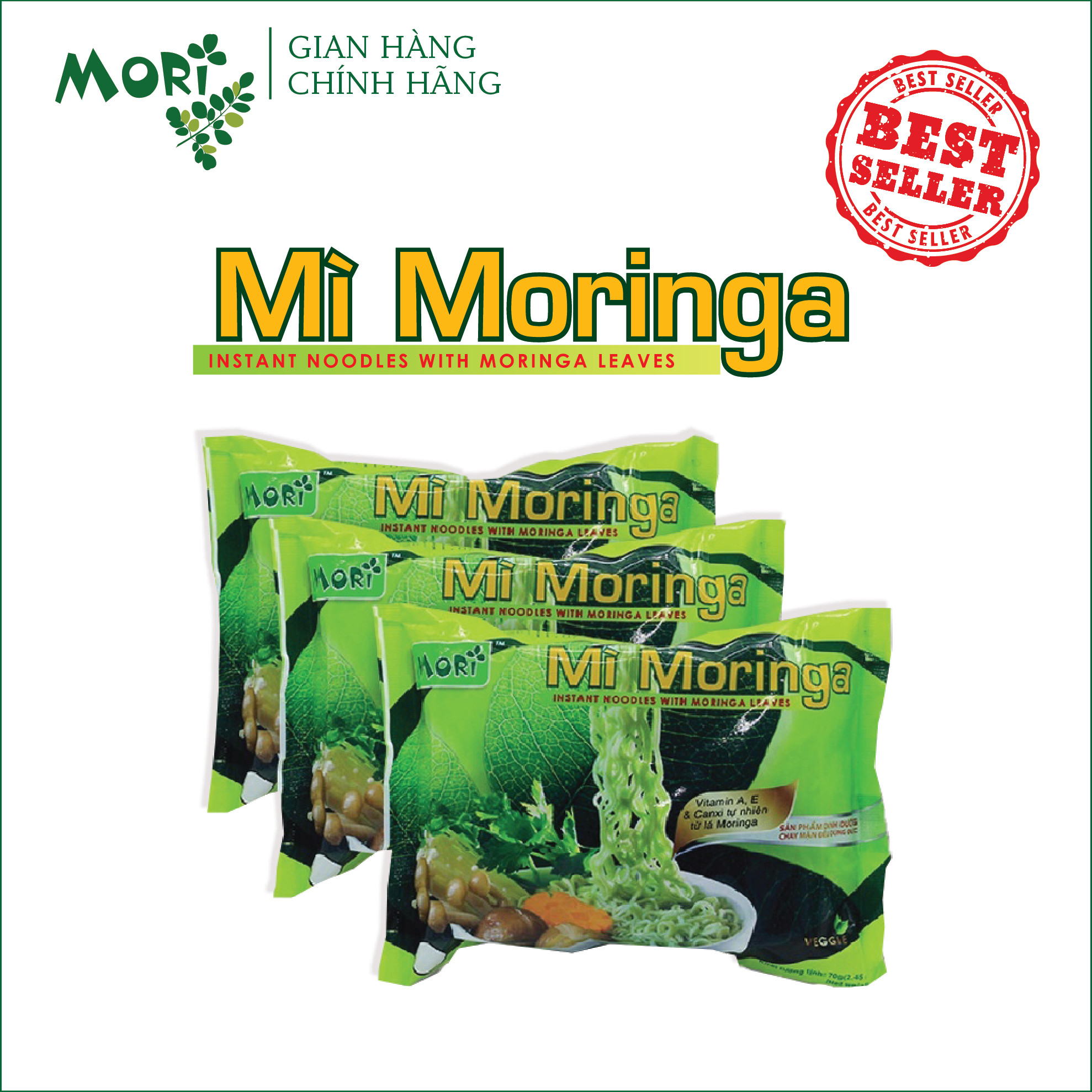 [HCM]Mì gói moringa- mì chùm ngây (30 gói/ thùng)