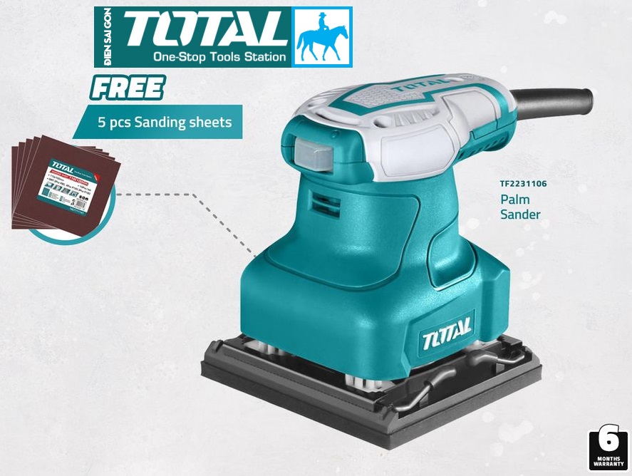 Máy chà nhám tròn 125mm 320W Total TF2031256