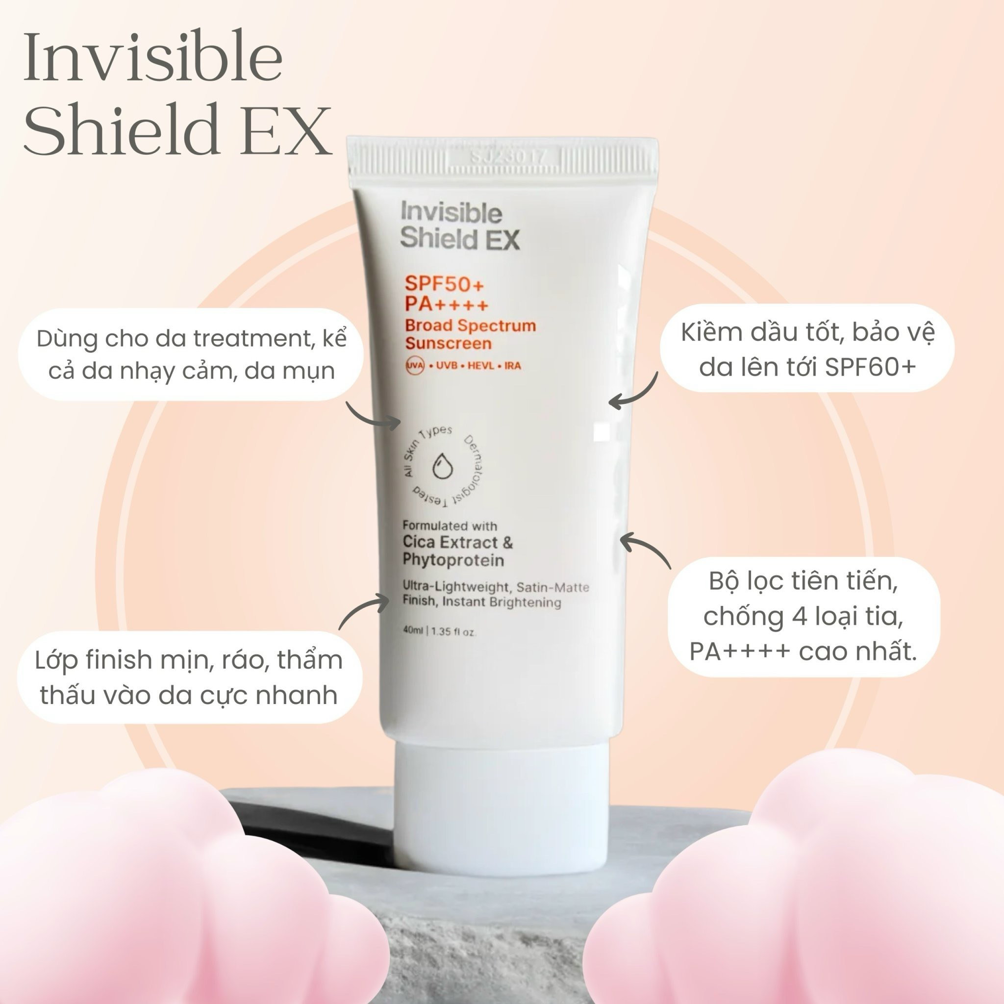 Kem chống nắng EPI-RX Invisible Shield EX SPF50++