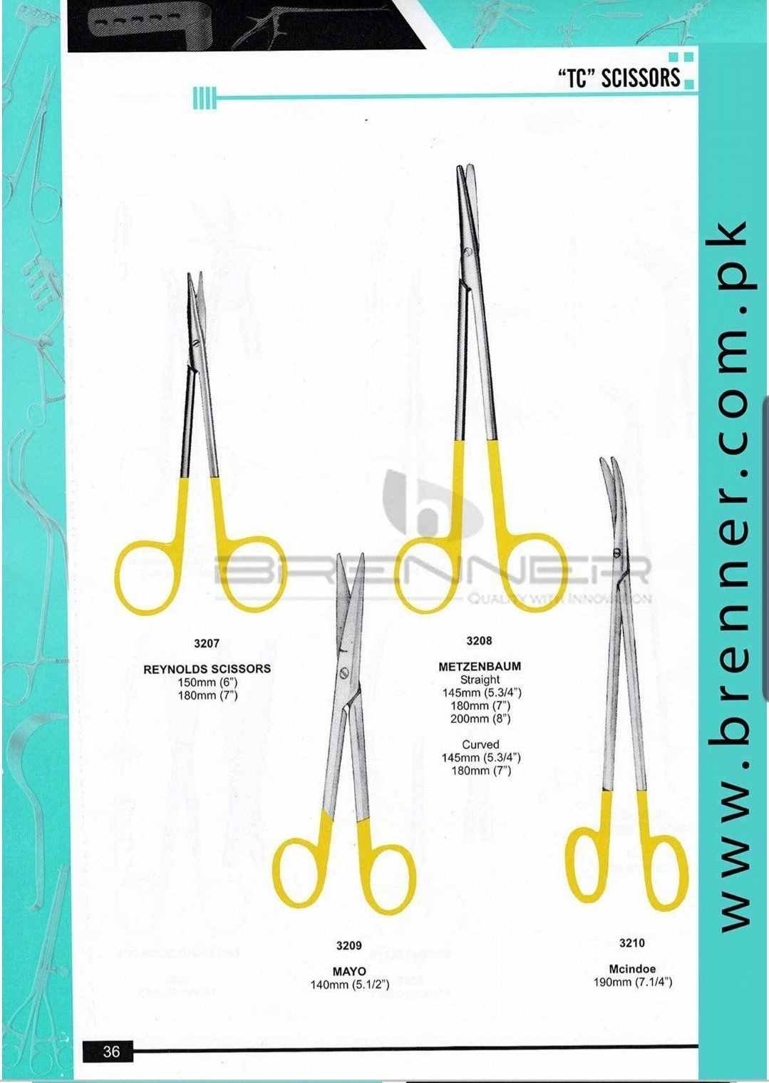 Kéo Mayo thẳng 18cm, chuôi vàng
