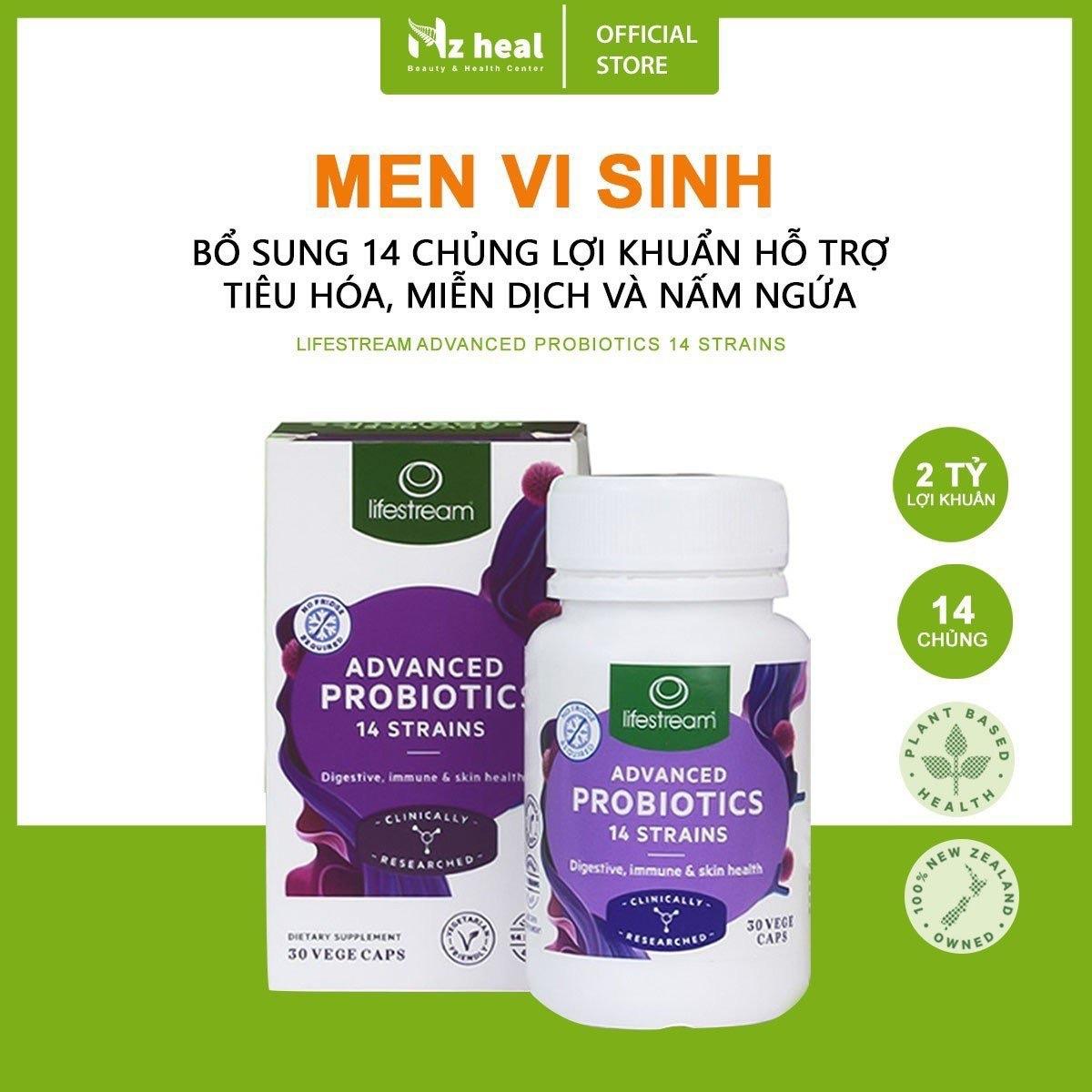 Men vi sinh Lifestream Advanced Probiotic New Zealand 30v