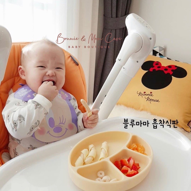 Khay ăn dặm silicone cao cấp Bluemama Hàn Quốc