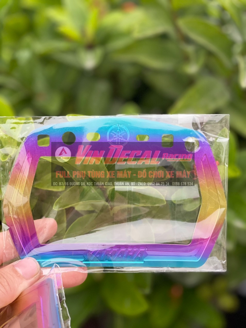 Ốp đồng hồ titan Exciter 155 titan thật
