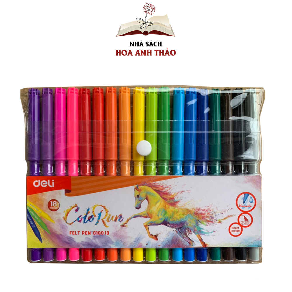 Bút màu lông deli 12-18-24 màu c10013 tô màu vẽ tranh