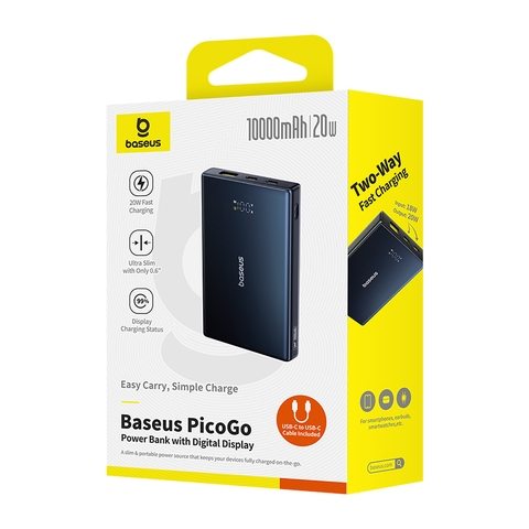 Pin Dự Phòng Baseus PicoGo with Digital Display 10000mAh 20W