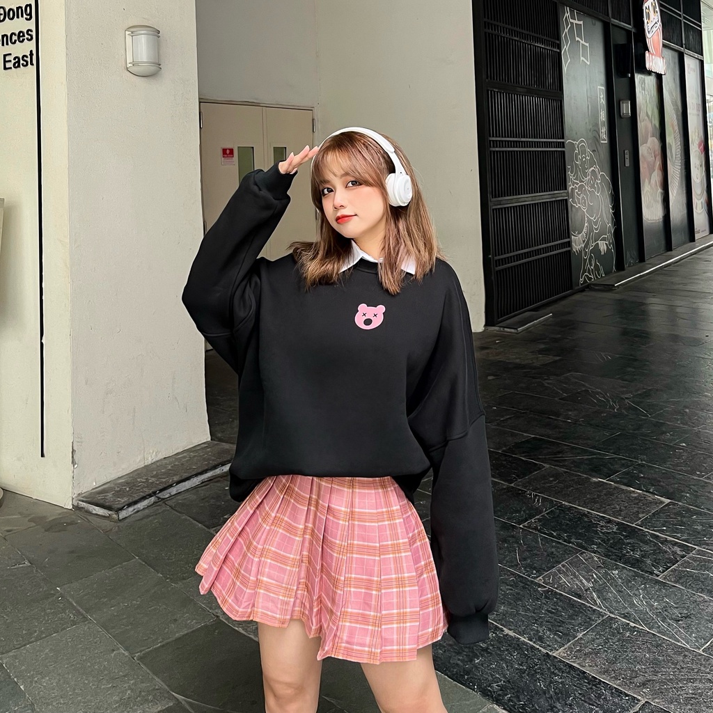 AITHER STUDIO Áo nỉ Sweater GẤU Donut Unisex form rộng